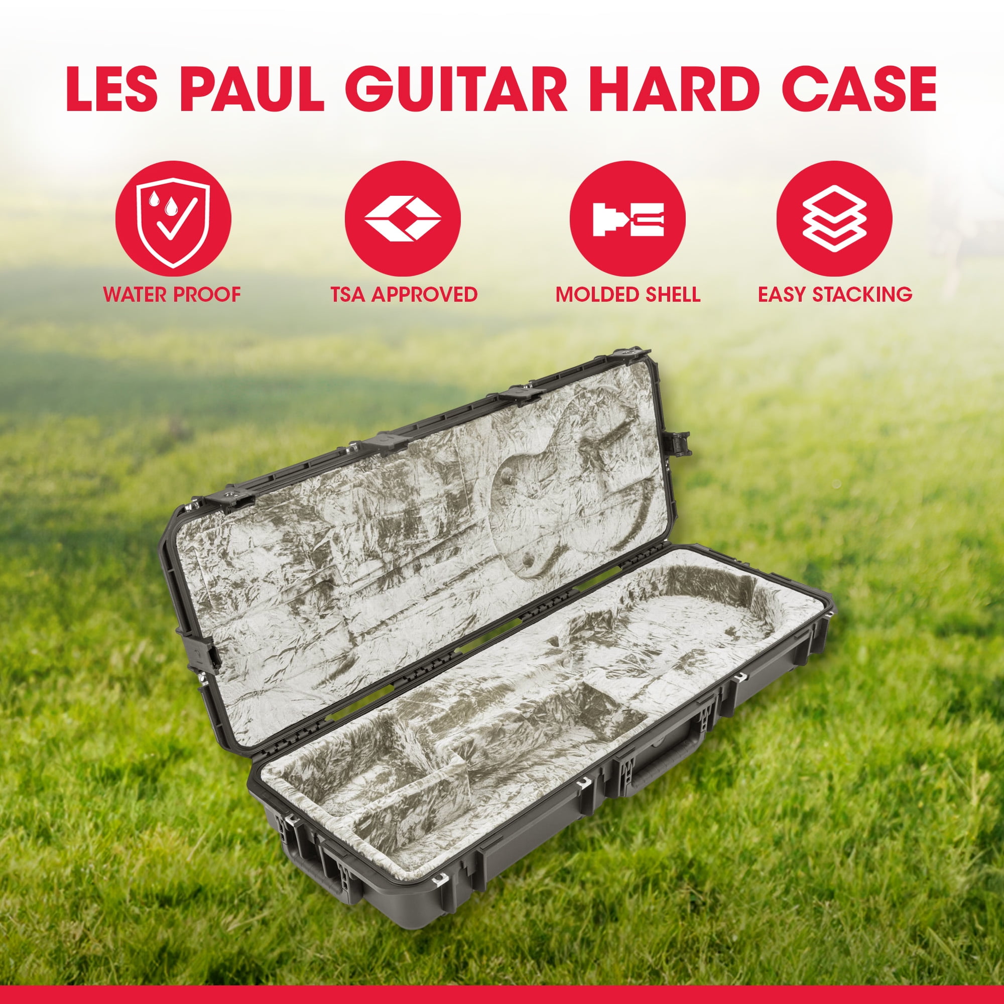 SKB Cases 3I-4214-56 Electric Guitar Flight Case With Wheels & Latches New