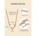 thumbnail image 7 of Suplight 925 Stelring Silver Heart Necklace for Women Rose Gold Plated Hypoallergenic Dainty Simple Pendant Jewelry Gift for Mom Grandma Mothers Day Thanksgiving, 7 of 7