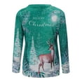 thumbnail image 4 of Sweat-shirt de Mode Imprimé Graphique pour Femmes de Noël Veste à Manches Longues Fermeture Blouse Col Rond Cardigan d'Hiver Hoodie Soft Outwear, 4 of 7