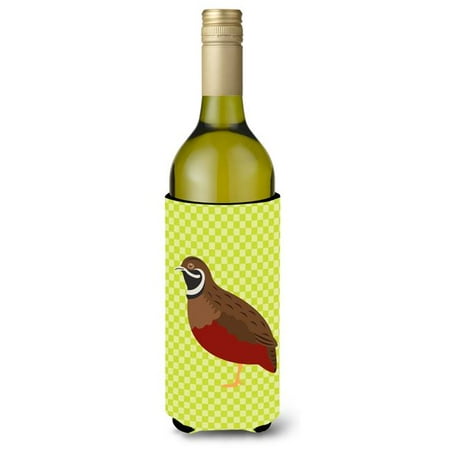 

Chinese Painted or King Quail Green Wine Bottle Beverge Insulator Hugger