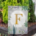 thumbnail image 3 of America Forever Simply Golden Monogram F Garden Flag, 12.5 x 18 inch Double Sided, Floral Letter Banner, Spring Yard Decoration, 3 of 5
