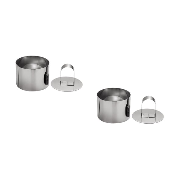 Hemoton 4 Sets  Burger Press Stainless Steel Patty Maker Mold Meat Press Shaper Sandwich Maker Dough Press Mould for Home Kitchen