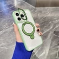 thumbnail image 2 of Dteck two built-in stands Case for iPhone 14,Shockproof Case Lens Foldable Kickstand Mag-Safe Magnetic Ring Invisible Stand Clear Back Cover,Mint, 2 of 6