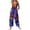 Blue, variant on Women's Halloween Jumpsuits Skeleton Castle Halter Backless Funny Overalls Ghost Skull Sleeveless Horror Rompers, S