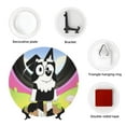 thumbnail image 4 of Saiise Bluey Print Bone China Decorative Plate Ceramic Decorative Plates with Display Stand Handmade Ceramic Wall Art Decor for Home Kitchen Bedroom Decorative-10in, 4 of 7
