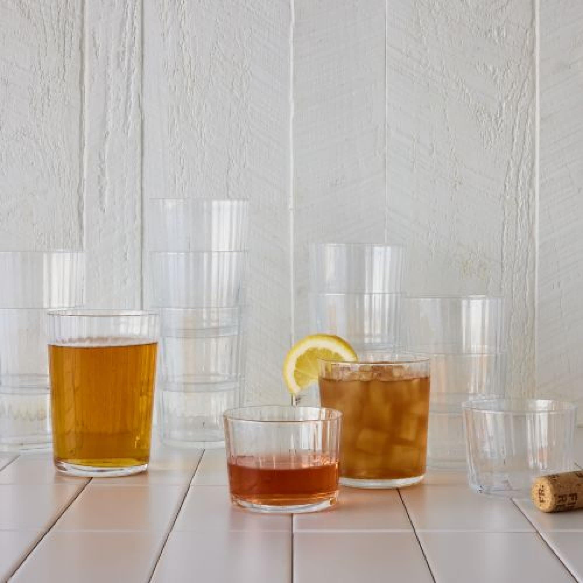 12 oz stemless wine glass Posh Setting 12 oz Purple With Gold Rim Plastic Disposable Stemless Wine goblet main image 1