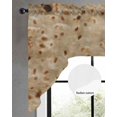 thumbnail image 2 of Bread Swag Valances for Windows, Small Curtains Drapes, Farmhouse Chic Abstract Food Texture Brown Kitchen Window Curtains Over Sink Rod Pocket Window Treatment Valance for Bedroom/Bathroom 56"x36", 2 of 5