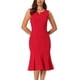 thumbnail image 1 of Vestido sin mangas para mujer INSPIRE CHIC, elegante, con escote en V, vestido de cola de pez, rojo, 2XL, 1 of 1