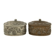 Vintage Themed 2 Assorted Carved Box