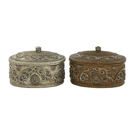 Vintage Themed 2 Assorted Carved Box
