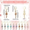 thumbnail image 2 of 1 Box 21Pcs Cat Crochet Markers Cute Stitch Marker Bulk Enamel Kawaii Cats Alloy Gold Clasp Rings Knit Knitting Charms, 2 of 5