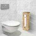 thumbnail image 5 of Wood Toilet Paper Holder, Free Standing Bathroom Toilet Tissue Paper Roll Shelf Rack and Dispenser with Storage Drawer, 5 of 5