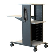 Offex OF-WPS4 Mobile Presentation Stand With 4 Shelves - Gray