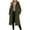 Army Green, variant on Wool Blend Long Coat Women Single Breasted Winter Jacket Trench Coat with Hood Pocketed Woolen Hooded Overcoat (L, Khaki)