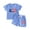 Blue, variant on Toddler Baby 4th of July Outfit Boy Short Sleeve USA Flag Tee Shirt and Casual Shorts 2Pcs Fourth of July Summer Clothes,Blue