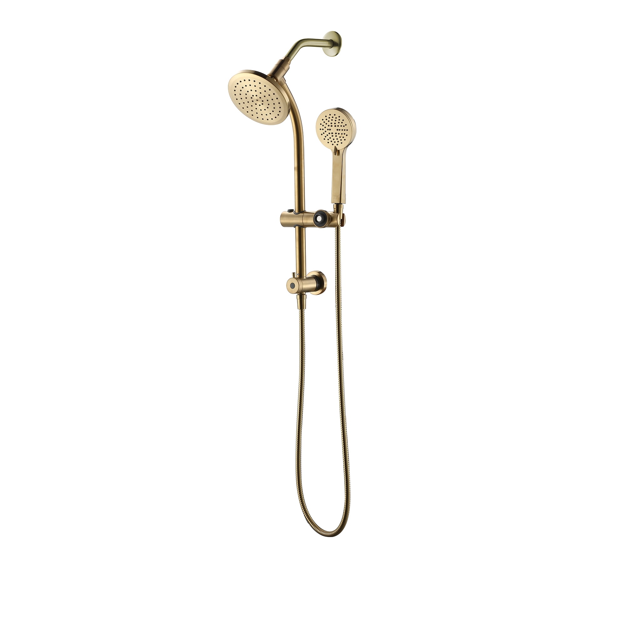 Better Homes & Gardens Deluxe Shower Combo with Magnetic Slide Bar Kit in Brushed Brass
