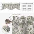 thumbnail image 5 of Spring Flowers Tie Up Valance Curtains for Windows, Kitchen Curtains Window Shades, Farmhouse Sage Green Pastoral Floral Leaf Light Filtering Roman Curtain Valances for Bedroom/Bathroom/Cafe 42"x12", 5 of 9