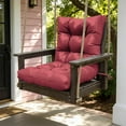 thumbnail image 6 of Kimunuk Outdoor Chair Cushions Set of 2, 42 x 21 x 5 in Non Slip Porch Swing Cushion Seat Back Cushions with Ties for Indoor Patio Rocking Chair, Fuchsia Red, 6 of 8