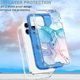 thumbnail image 5 of Dteck for iPhone 12 Pro Max Case Rugged Cover with IMD Marble Fashionable Designs for Women Girls, Protective Phone Cover for iPhone 12 Pro Max,Blue, 5 of 7