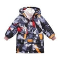 thumbnail image 4 of EnJoCho Girls Winter Coat Puffer Jackets Long Hooded Full Button Zip Up Trendy Cozy Warm Fall Coats Casual Travel Outerwear Cold Weather Down Alternative Thick Insulated, 4 of 4