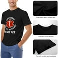 thumbnail image 6 of Emotional Support Husband Stylish Men's Cotton Short Sleeve HD Print Tee for Casual T-Shirt Crew Neck Top Black L, 6 of 7