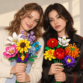 thumbnail image 5 of OKKIDY Flower Bouquet Building Set Compatible with Lego, ABS Material Building Block Flower, Idea Gifts for Adults Women Girls Ages 6+, No Vase, 1009PCS, 5 of 19