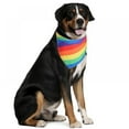 thumbnail image 4 of 2Pcs Summer Dog Rainbow Tropical Style Pet Cat Dog Bandanas Scarf Polyester Small Dogs Puppy Bandana Bibs Dog Accessories, 4 of 8