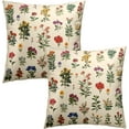 thumbnail image 4 of Herbs Flower Throw Pillow Covers 16x16 Inch Botanical Plant Pillow Case Set of 2 Sofa Couch Cushion Cover for Home Indoor Decor, 4 of 7