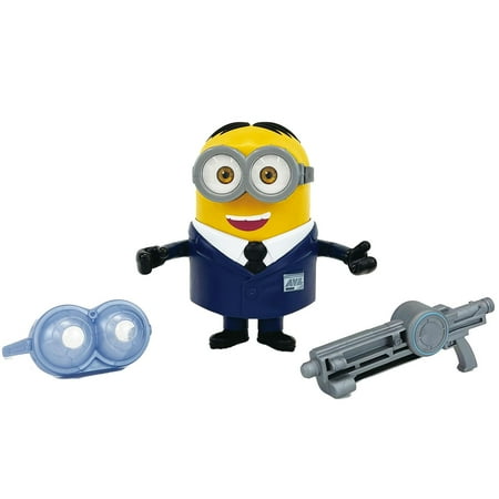 Minions Despicable Me 4 Despicably Deluxe Collectible 5.5 inch/14cm Figure, AVL Agent Dave Figure, Large Highly Detailed Toy Figure with Display Box