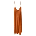 thumbnail image 5 of Wsysadlol Under $20 Womens Dresses Women Summer Boho Maxi Dress Sleeveless Gradient Color Spaghetti Strap Backless Flowy Beach Dress Casual Loose Cover Up Dress, 5 of 7