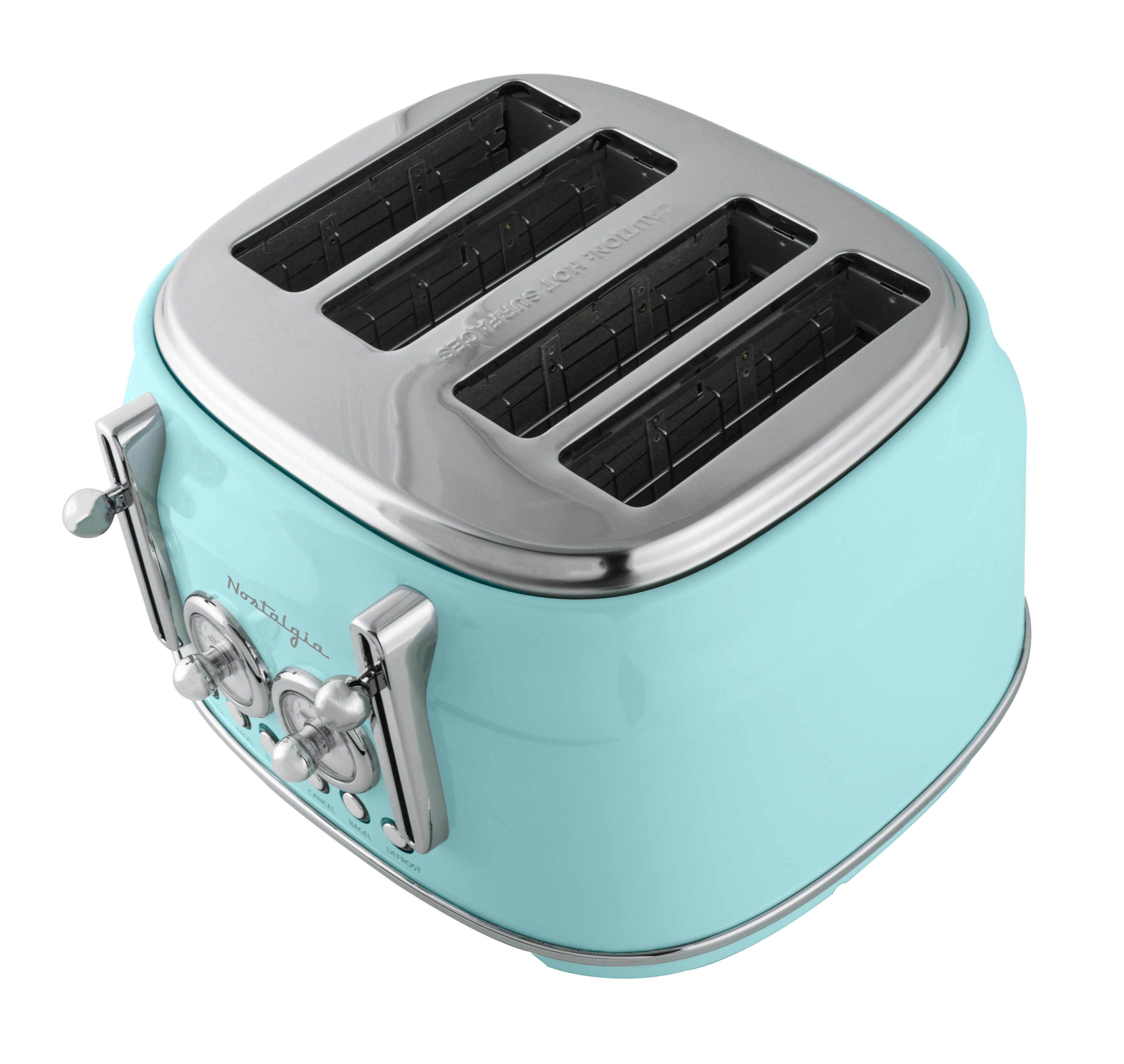 Nostalgia CLTOS4AQ Classic Retro 4-Slice Toaster, Aqua