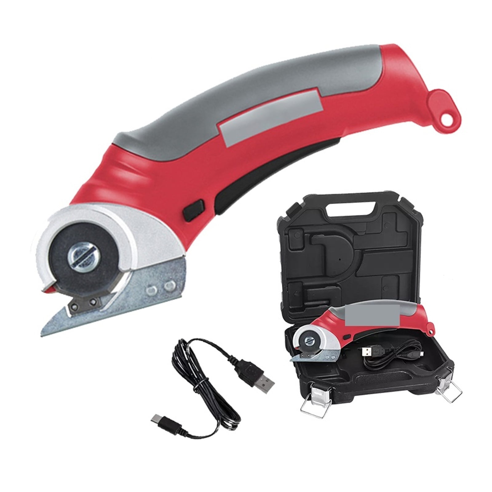 Electric Scissor Portable Cordless Rechargeable Electric Round Scissor Leather Paper Fabric Rotary Cloth Cutter Kit Cutting Tool ,Sharp & Durable