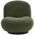 thumbnail image 4 of SAFAVIEH Couture Stevie Modern Velvet Solid Accent Chair, Olive Green/Black, 4 of 8