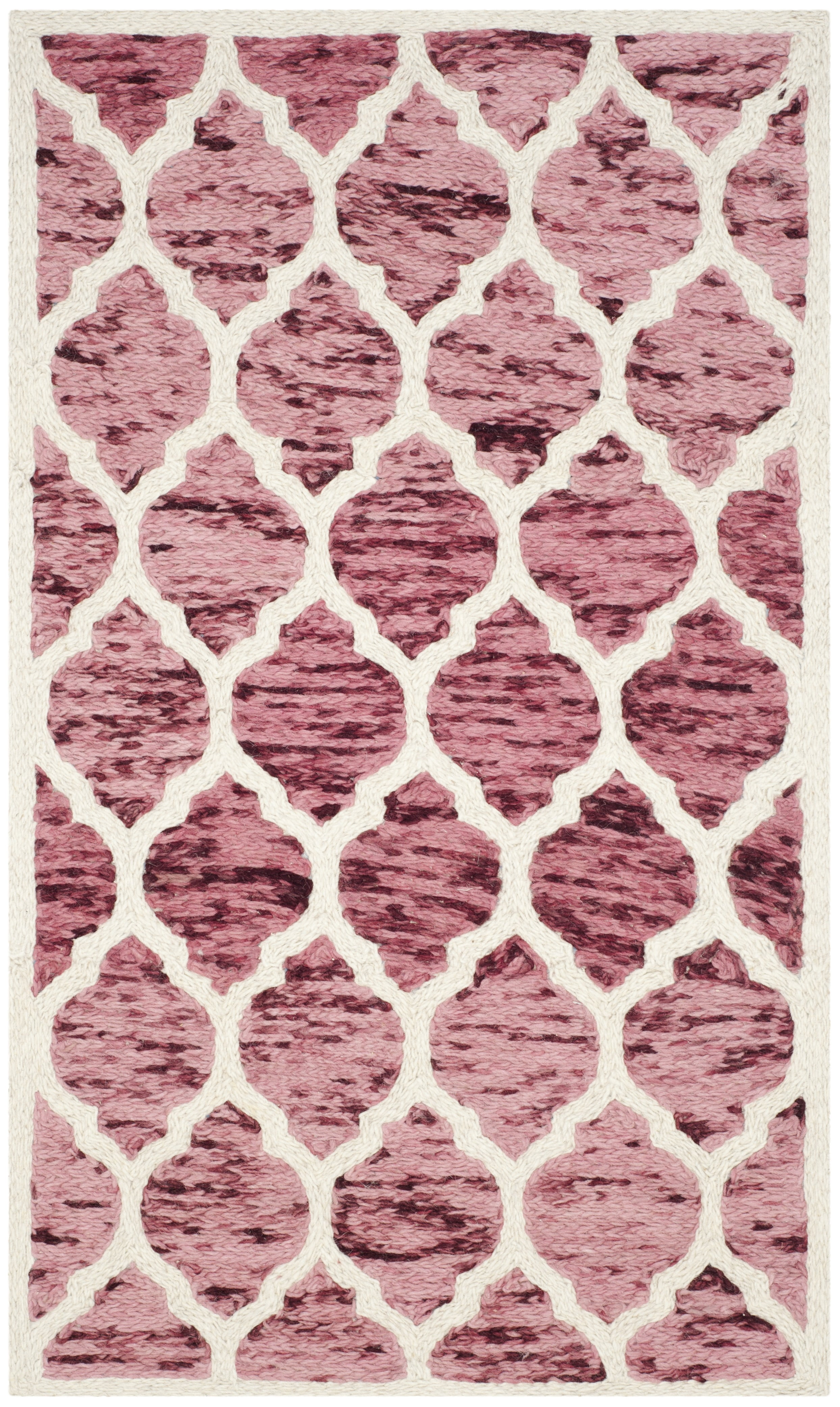 Safavieh Himalaya Carmella Distressed Wool Area Rug, Red/Ivory, 4' x 6'