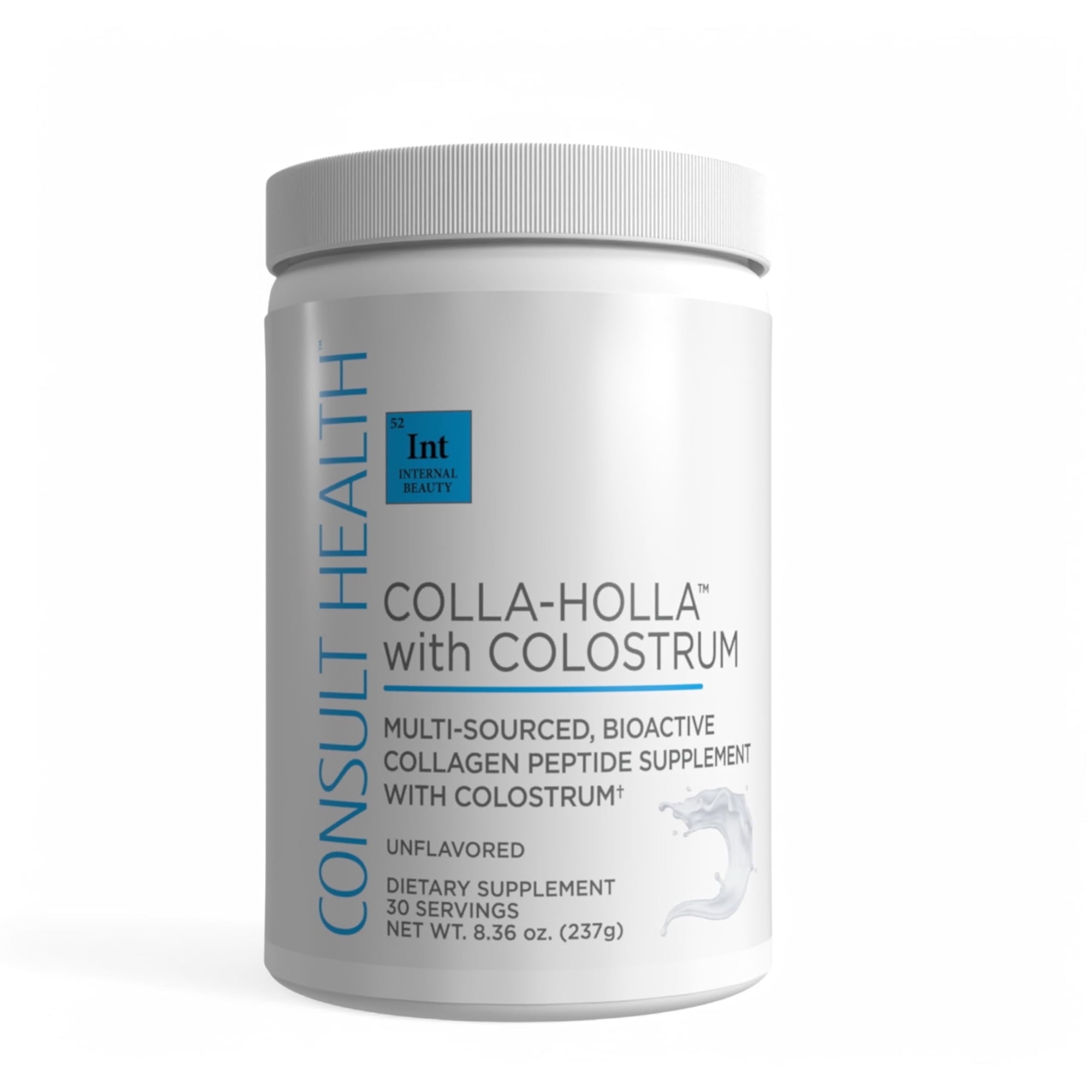 Consult Beaute Colla Holla Multi-Sourced Collagen Protein Powder, Unflavored, Beauty Support, 8.36 oz
