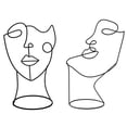 thumbnail image 2 of Moderna Cara De Metal Arte Estatua Decorativa Negra Decoración Abstracta Para El Hogar Serendint HA044447-02, 2 of 6