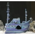 thumbnail image 2 of Penn-Plax Pirate Treasure Ship Bow Aquarium Decoration - Blue Resin, 2 of 9