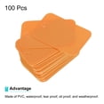 thumbnail image 2 of Etiquetas plásticas en blanco impermeables con agujero para identificación de productos, 2.5x4cm/0.98x1.57" Paquete de 100, Naranja, 2 of 6