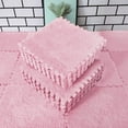 thumbnail image 6 of PPgejGEK 4-Pack Plush Splicing Foam Floor Mat, 30x30x1 cm/11.8x11.8x0.4 in Soft Rug Tiles for Bedroom Kids Play Area, Non-Slip, Machine Washable, 6 of 6
