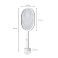 thumbnail image 3 of GJX 2026 New Electric Fly Swatter 3000V Bug Zapper Racket 2 in 1 Fly Zapper with Usb Rechargeable Base and Layer Safety Mesh for Bedroom Kitchen Patio and Outdoors for Bedroom, Kitchen, Patio, 3 of 7