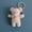 Pink Lace Bear, variant on New hand-knitted lace bear plush toy, cute yarn crocheted exquisite hanging ornament, perky-butt bear handmade keychain