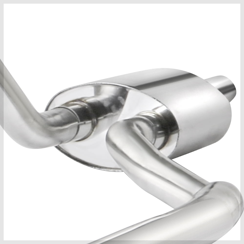 DNA Motoring For 04-08 Ford F150 4.6L 5.4L V8 Catback Exhaust System w/3.5" Titanium Style Muffler Tip