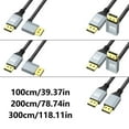 thumbnail image 2 of Bottone Fast Speed DisplayPort to DisplayPort Cable 100/200/300cm for 4K 60Hz and 2K 144Hz Video Transmission 90 degree Option, 2 of 7