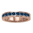 thumbnail image 2 of Mauli Jewels 1 Carat Blue Diamond Engagement Ring, Wedding Band, 14K Solid Rose Gold for Women, 2 of 4