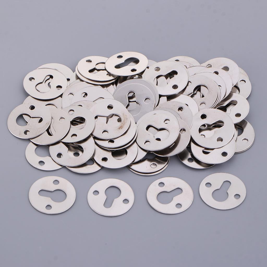 HILABEE 5x100x Metal Round Keyhole Shelf Brackets Hangers for Picture Frame Hanging 5 Pcs