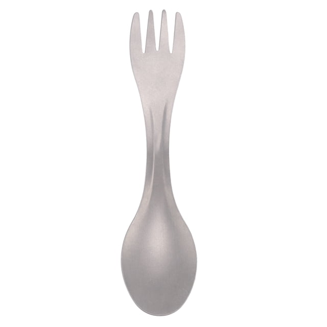 Utensilios de cocina Senderismo Picnic Camping Al aire libre Titanio Puro Tenedor-cuchara Mochila Cuchara Tenedor