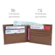thumbnail image 3 of Cartera Hombre Tarjetero Horizontal Piel 100% Regalo Papá marron, 3 of 9