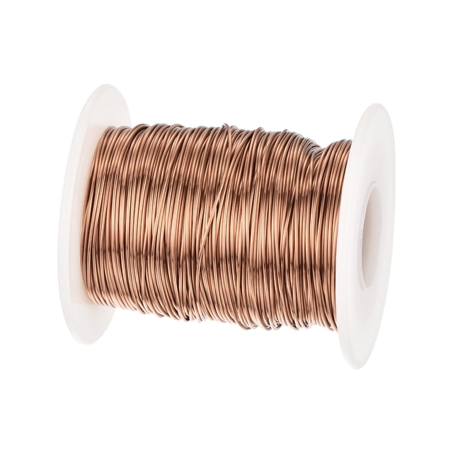 Uxcell Alambre Magnético de 0.65mm 213ft Alambre de Cobre Esmaltado Bobina de Alambre de Enrollado 200g 155C