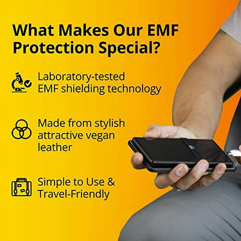 5G Phone Shield, Cell Phone EMF Protection, Radiation Protection Sleeve  That Works for Any Phone, No Signal Interference & Battery Drainage, 2nd  Gen, Black, Regular Size, 3 x 6 inches 
