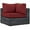 Canvas Red, variant on Modway Summon Outdoor Patio Sunbrella® Corner in Canvas Red